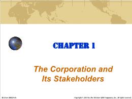 Bài giảng Business - Chapter 1 The Corporation and Its Stakeholders