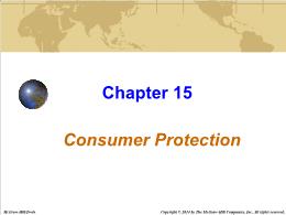 Bài giảng Business - Chapter 15 Consumer Protection