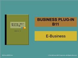 Bài giảng Business Driven Technology - Business plug-in B11 - E-Business