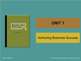 Bài giảng Business Driven Technology - Chapter 1 Achieving Business Success
