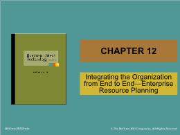 Bài giảng Business Driven Technology - Chapter 12 Integrating the Organization from End to End—Enterprise Resource Planning