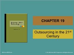 Bài giảng Business Driven Technology - Chapter 19 Outsourcing in the 21st Century