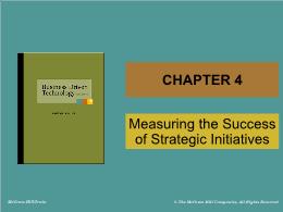 Bài giảng Business Driven Technology - Chapter 4 Measuring the Success of Strategic Initiatives