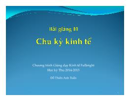 Bài giảng Chu kỳ kinh tế