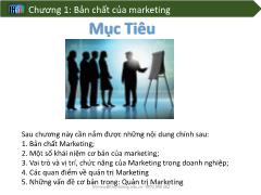 Bài giảng Chương 1: Bản chất của marketing