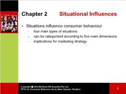 Bài giảng Consumer Behaviour - Chapter 2 Situational Influences