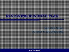 Bài giảng Designing Business Plan - Unit 01 Introduction to Business Plan