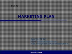 Bài giảng Designing Business Plan - Unit 4: Marketing plan