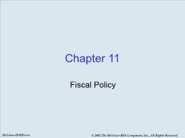 Bài giảng Economics - Chapter 11 Fiscal Policy