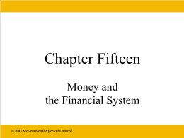 Bài giảng Economics - Chapter 15 Money and the Financial System