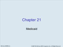 Bài giảng Economics - Chapter 21 Medicaid