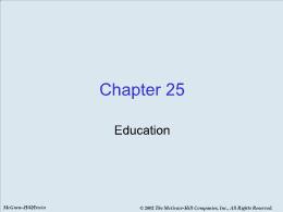 Bài giảng Economics - Chapter 25 Education