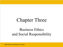 Bài giảng Economics - Chapter 3 Business Ethics and Social Responsibility