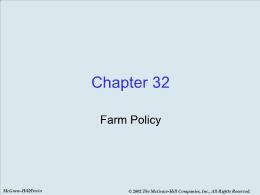 Bài giảng Economics - Chapter 32 Farm Policy