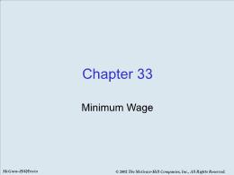 Bài giảng Economics - Chapter 33 Minimum Wage