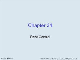 Bài giảng Economics - Chapter 34 Rent Control