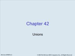 Bài giảng Economics - Chapter 42 Unions