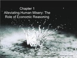 Bài giảng Economics of Social Issues - Chapter 1 Alleviating Human Misery: The Role of Economic Reasoning