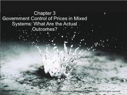 Bài giảng Economics of Social Issues - Chapter 3 Government Control of Prices in Mixed Systems: What Are the Actual Outcomes?