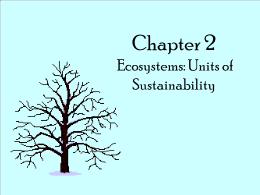 Bài giảng Environmental Sciences - Chapter 2 Ecosystems: Units of Sustainability