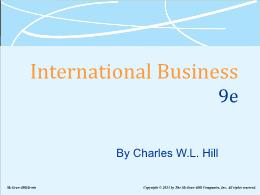 Bài giảng International Business - Chapter 10 The Foreign Exchange Market