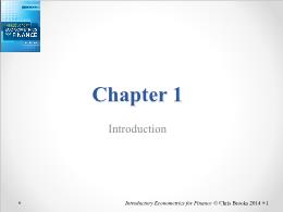 Bài giảng Introductory Econometrics for Finance - Chapter 1 Introduction