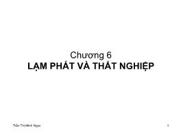 Bài giảng Kinh tế vĩ mô - Chương 6 Lạm phát và thất nghiệp