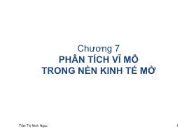 Bài giảng Kinh tế vĩ mô - Chương 7 Phân tích vĩ mô trong nền kinh tế mở