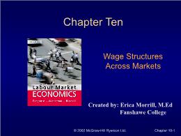 Bài giảng Labour Market Economics - Chapter 10 Wage Structures Across Markets