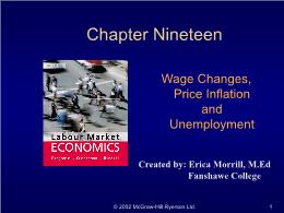 Bài giảng Labour Market Economics - Chapter 19 Wage Changes, Price Inflation and Unemployment