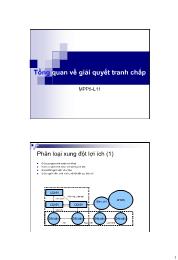 Bài giảng Luật và chính sách công - Tổng quan về giải quyết tranh chấp