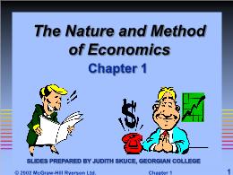 Bài giảng Macro - Chapter 1 The Nature and Method of Economics