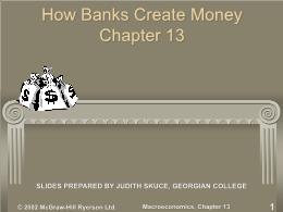 Bài giảng Macro - Chapter 13 How Banks Create Money