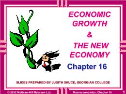 Bài giảng Macro - Chapter 16 Economic growth & the new economy