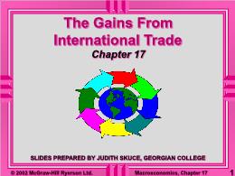 Bài giảng Macro - Chapter 17 The Gains From International Trade