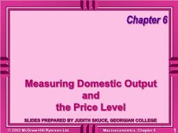 Bài giảng Macro - Chapter 6 Measuring Domestic Output and the Price Level