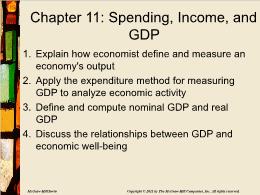 Bài giảng Macroeconomics - Chapter 11: Spending, Income, and GDP