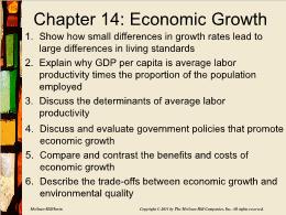 Bài giảng Macroeconomics - Chapter 14: Economic Growth