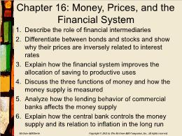 Bài giảng Macroeconomics - Chapter 16: Money, Prices, and the Financial System