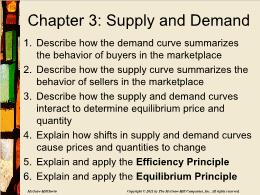 Bài giảng Macroeconomics - Chapter 3: Supply and Demand