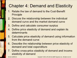 Bài giảng Macroeconomics - Chapter 4: Demand and Elasticity