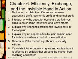 Bài giảng Macroeconomics - Chapter 6: Efficiency, Exchange, and the Invisible Hand in Action