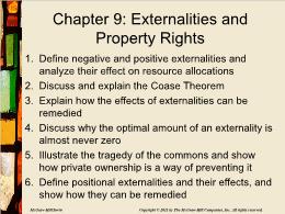 Bài giảng Macroeconomics - Chapter 9: Externalities and Property Rights