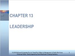 Bài giảng Management: A Pacific Rim Focus - Chapter 13 Leadership