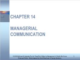 Bài giảng Management: A Pacific Rim Focus - Chapter 14 Managerial communication