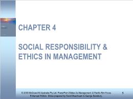 Bài giảng Management: A Pacific Rim Focus - Chapter 4 Social responsibility & ethics in management