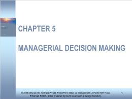 Bài giảng Management: A Pacific Rim Focus - Chapter 5 Managerial decision making