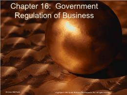 Bài giảng Managerial Economics - Chapter 016: Government Regulation of Business