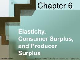 Bài giảng MicroEconomics - Chapter 06 Elasticity, Consumer Surplus, and Producer Surplus