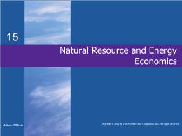 Bài giảng MicroEconomics - Chapter 15 Natural Resource and Energy Economics